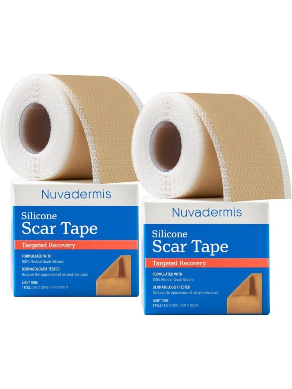 Medical Grade Silicone Scar Tape - 120" x 1.5" Roll for Scars & Wrinkles - 2